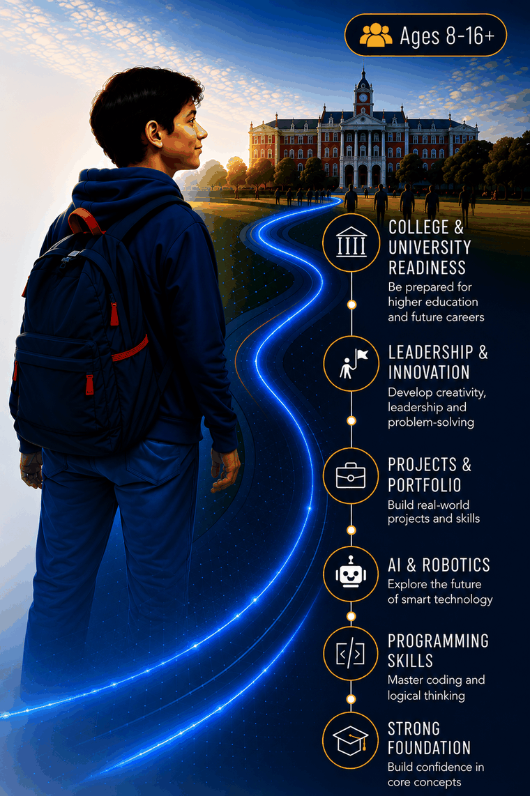NextWis pathway from WisTykes through WisLeaders Plus toward university readiness in Ai and technology